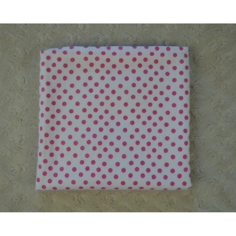 Parent's Choice Pink White Polka Dot Baby Receiving Blanket Flannel Cotton